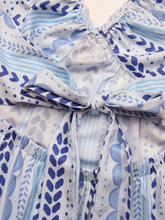 backless strappy V-neck halter print dress